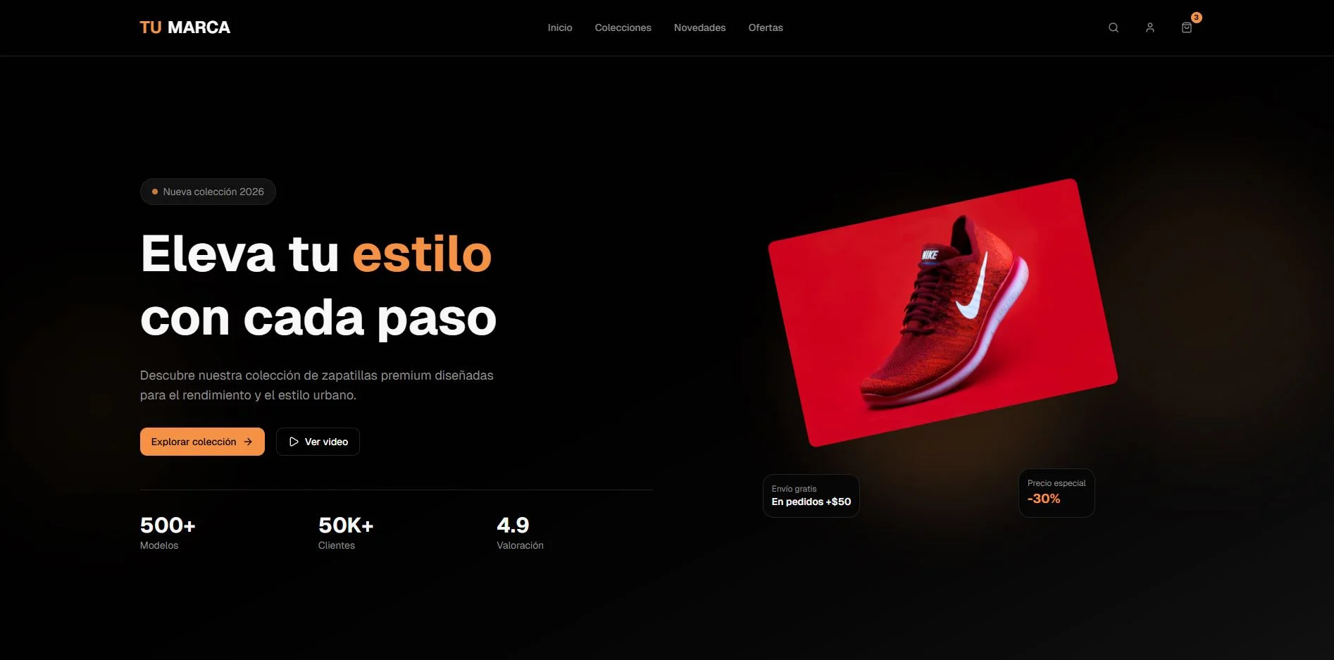 Landing Page Zapatillas